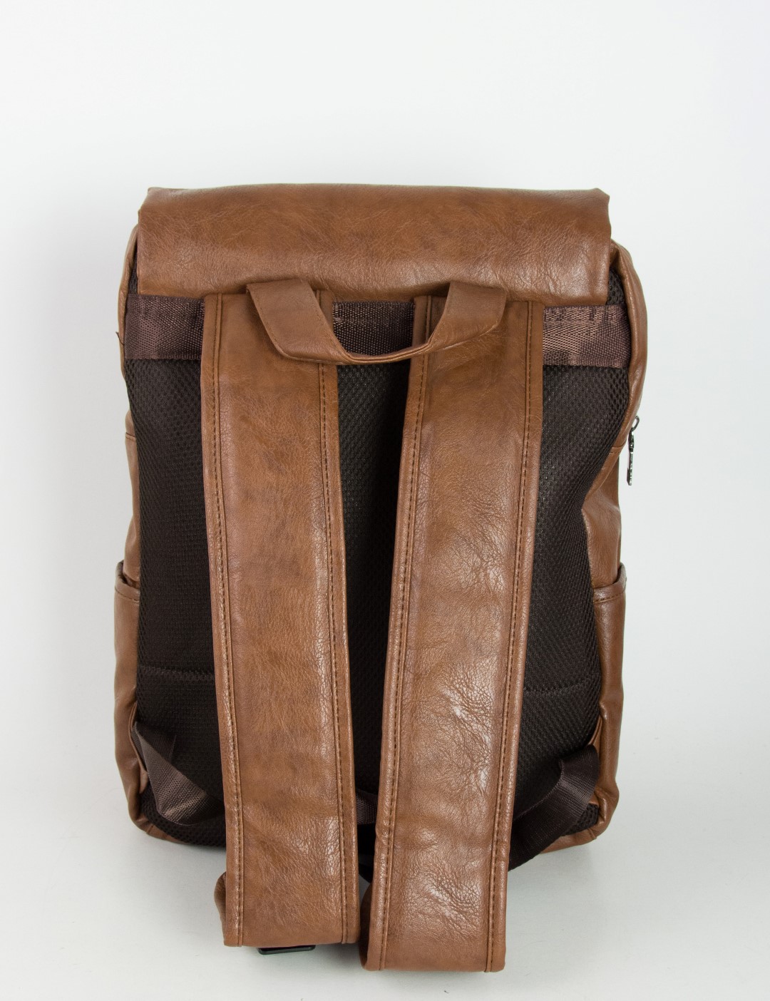 Ανδρικό κάμελ δερματίνη σακίδιο πλάτης με τσέπη S900G φωτογραφία